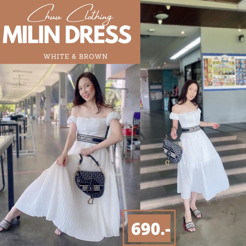 milin-dress-ชุดเดรสพร้อมส่ง-ลด-20-ลดเหลือ-483-บาท-จาก-690