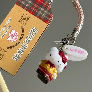 Hello Kitty Uniform Old Sanrio 2006 Phone Charm Strap, สายห้อยมือถือคิตตี้ชุดนักเรียน