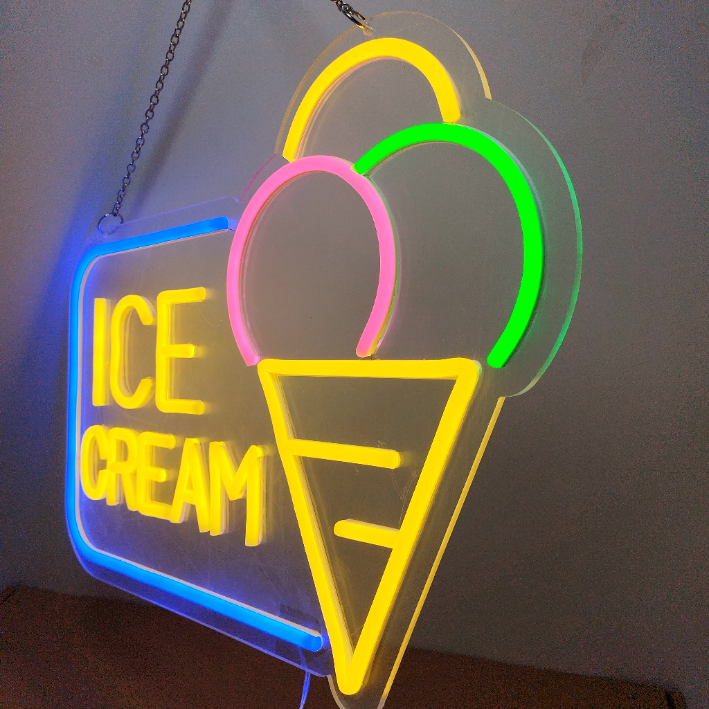 ป้ายไฟice-cream-รูปไอศครีม-ป้ายไฟตกแต่งร้าน-ป้ายไฟแต่งบ้าน-ป้ายไฟวิ่ง-ป้ายไฟร้าน-ป้ายไฟตัวอักษร