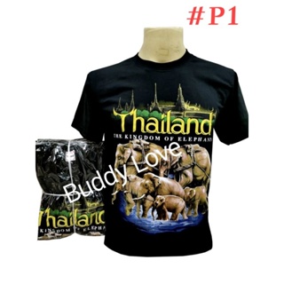 เสื้อยืดไทยแลนด์ พิมพ์ลายช้างสะท้อนแสง Tshirt Souvenir Thailand foreign Gift ของฝากต่างชาติ ไทยแลนด์