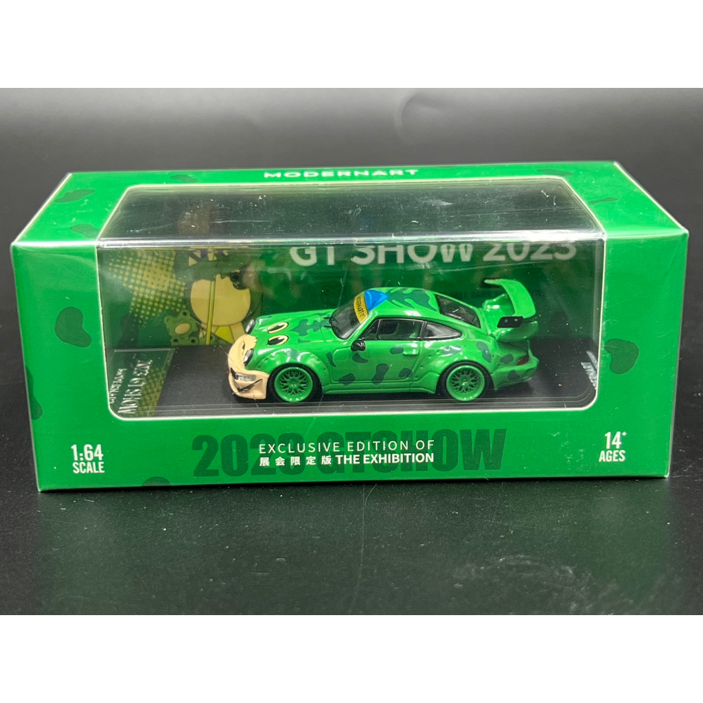 model-art-1-64-rwb964-2023gtshow-green-frog-diecast-model