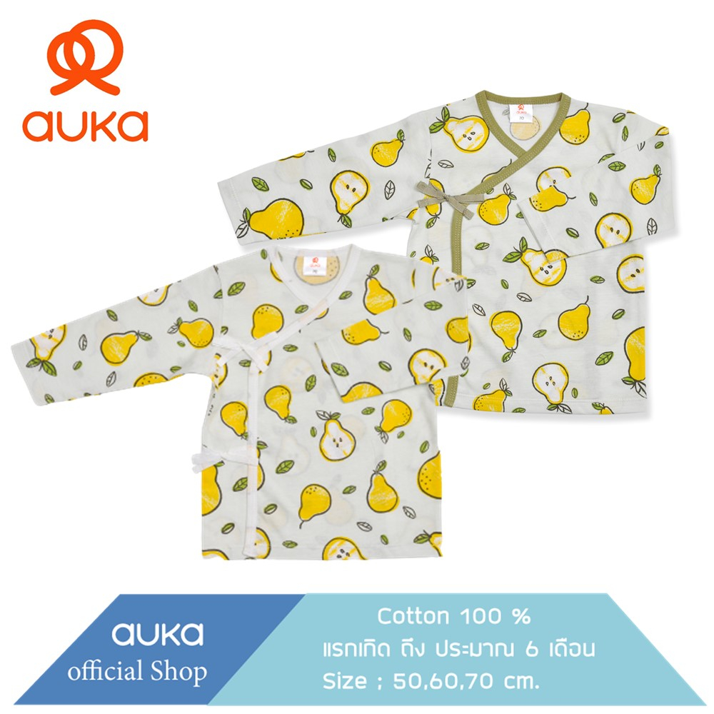 auka-เสื้อป้ายแขนยาวแรกเกิด-6-เดือน-auka-enjoy-fresh