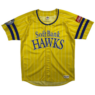 เสื้อเบสบอลทีม SoftBankHAWKS  Majestics SizeS-L