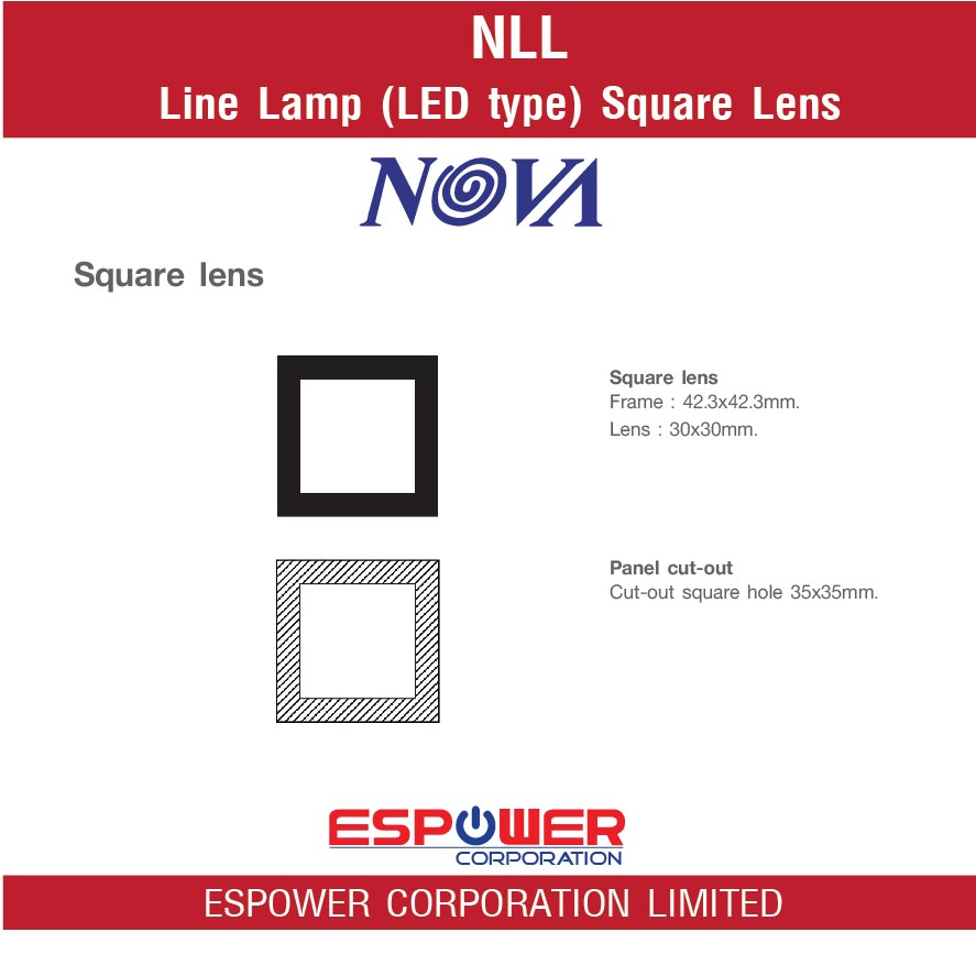 nova-line-lamp-nll-led-type-ac-dc-24-230v-square-lens-30x30-mm-มี6สีให้เลือก-ไฟแสดงสถานะ