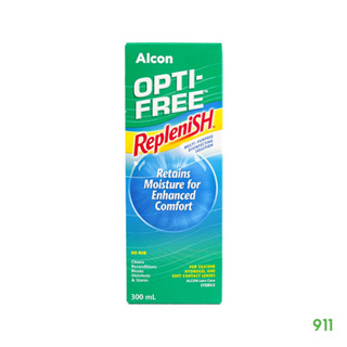 ออพติ-ฟรี รีเพลนิช 300 มล. [1 กล่อง] ใช้ล้าง แช่ คอนแทคเลนส์ | Opti-Free RepleniSH 300ml