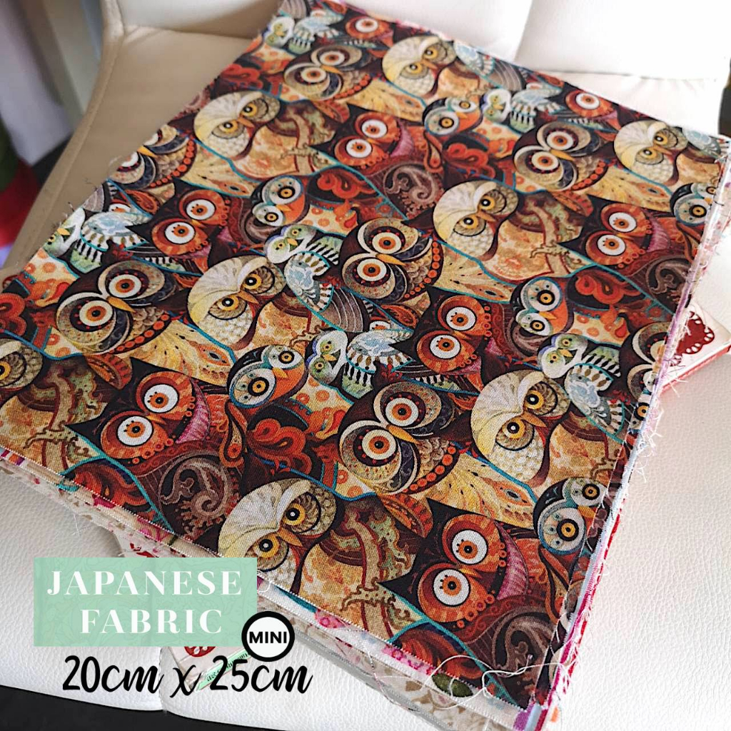 ผ้า-นำเข้าจากญี่ปุ่น-ผ้าคอตตอน-japanese-fabric-by-designer-ขนาดตัดแบ่ง-ชิ้นเล็กจิ๋ว-สำหรับงานกระเป๋า-งานควิลท์-งานต่อผ้า