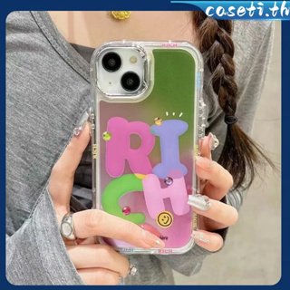 คูปองเคลม🎀เคสไอโ case for iphone 11 12 ตัวอักษรกราฟฟิตี เคส 14 13 12 11 pro max เคสโทรศัพท์กันกระแทกทนทาน