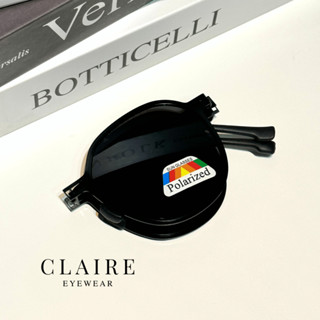 CLAIRE : (OP20) แว่นกันแดดพับได้ รุ่น Flip สี All Black แว่นตากันแดด