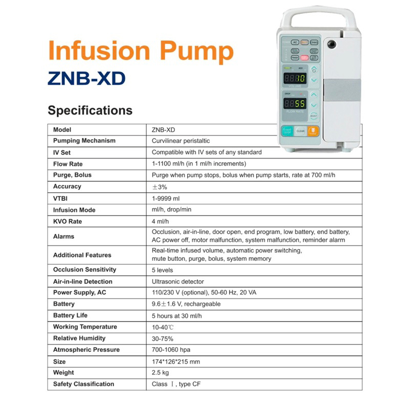 ส่งต่อ-เครื่องควบคุมการให้สารละลายทางหลอดเลือด-infusion-pump-รุ่น-znb-xd-ให้น้ำเกลือ