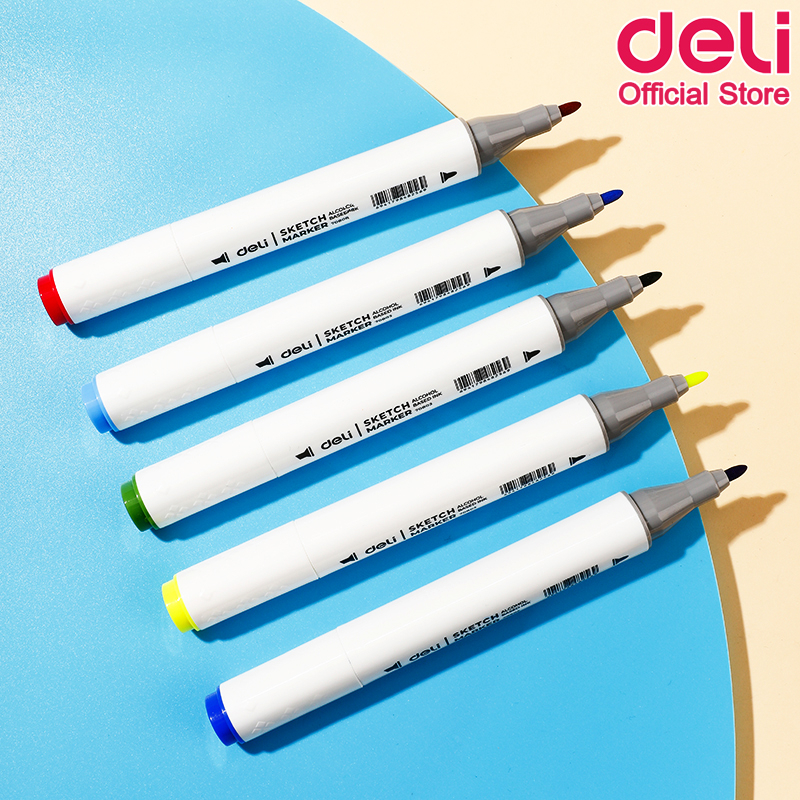 deli-70803-36-sketch-marker-36-colors-ชุดปากกามาร์กเกอร์-2-หัว-36-สี-มาร์กเกอร์-สี-สีวาดรูป-อุปกรณ์วาดรูป-เครื่องเขียน-อุปกรณ์การเรียน