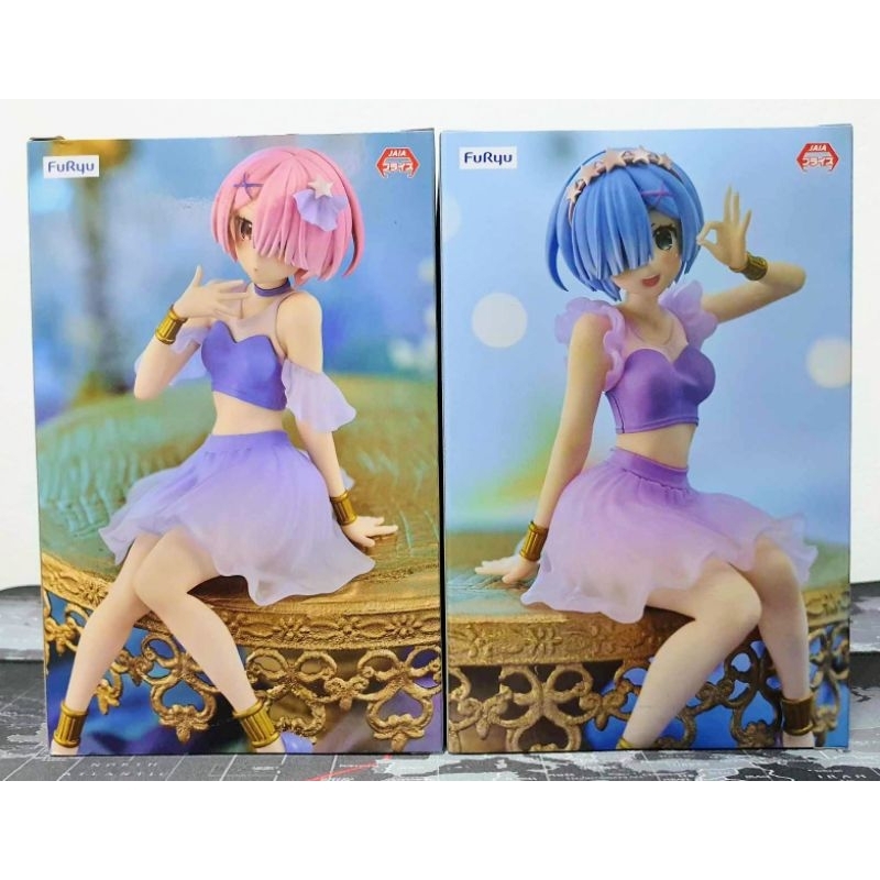 [ของแท้SET] Rem & Ram Twinkle Party Noodle Stopper Figure , Furyu
