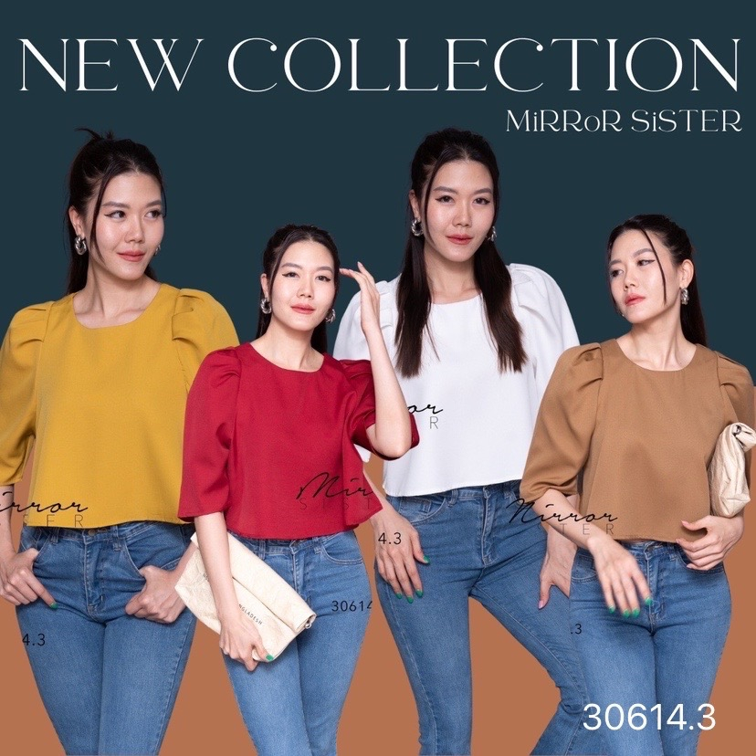 ป้าย-mirrorsister-30614-3-เสื้อไหล่ยก-สวยทรงเก๋-ใส่ได้บ่อยไม่มีเบื่อ-แมชกับอะไรก็ดูดี