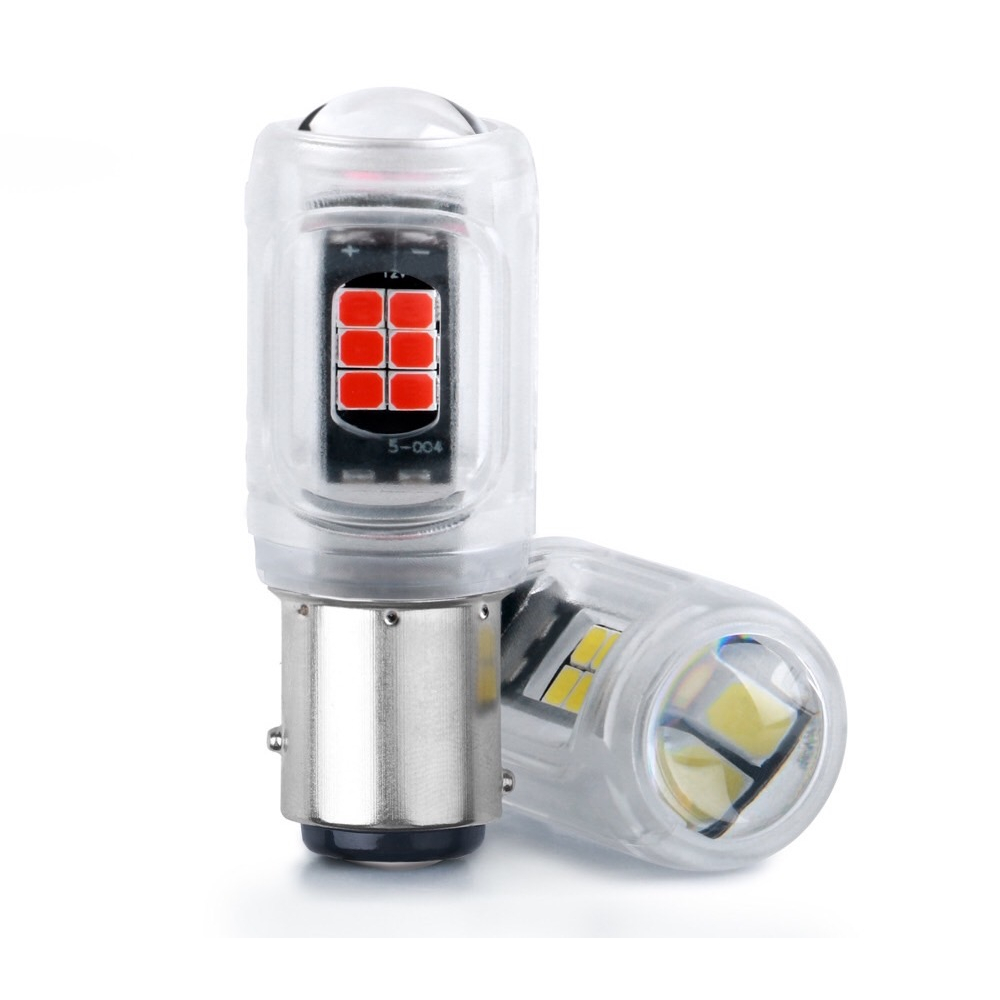 ไฟเลี้ยว-ไฟถอย-ไฟเบรค-led-กระพริบปกติ-1ชิ้น-รุ่น16smd-2835-หลอดใส-ขั้วt20-1156-1157-ไฟรถยนต์-และมอเตอร์ไซค์