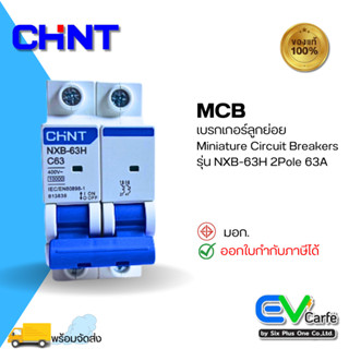 MCB เบรกเกอร์ขนาดเล็ก เบรกเกอร์ลูกย่อย Miniature Circuit Breakers 2P 63A (Ic10KA)