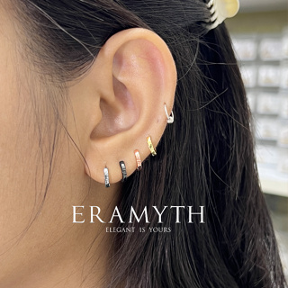 Eramyth Jewelry :ต่างหูห่วง เงินเกลี้ยง ขนาด 9mm มี 4สี เล็กๆน่ารัก ใส่ได้ทั้งชายและหญิง เงินแท้ 92.5 (พร้อมส่ง)