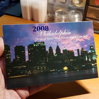 🔥 ชุดเหรียญอเมริกา ปี 2008/ มิ้นท์ Philadelphia/ ครบชุด 14 เหรียญ