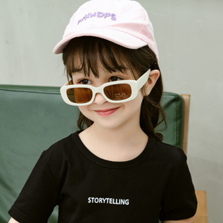แว่นกันแดดเด็ก แว่นตาเด็กแฟชั่น - สี่เหลี่ยมผืนผ้า #1 🌸✨ CUTE กรอบพลาสติก 🕶 สำหรับน้อง 3-6 ขวบ [พร้อมส่งในไทย]