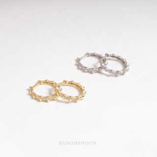 Bloomsnoon, Bamboo earrings ต่างหูห่วง (silver925)