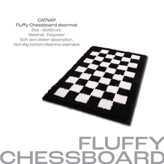 [CATNAP] พรมเช็ดเท้า ลาย Fluffy Chessboard 40x60 cm.