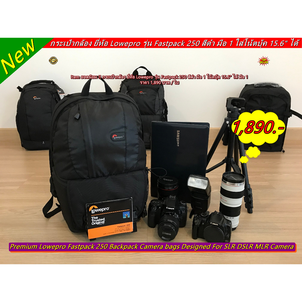 lowepro-fastpack-250-กระเป๋าเป้-กระเป๋ากล้องสะพายหลัง-มือ-1