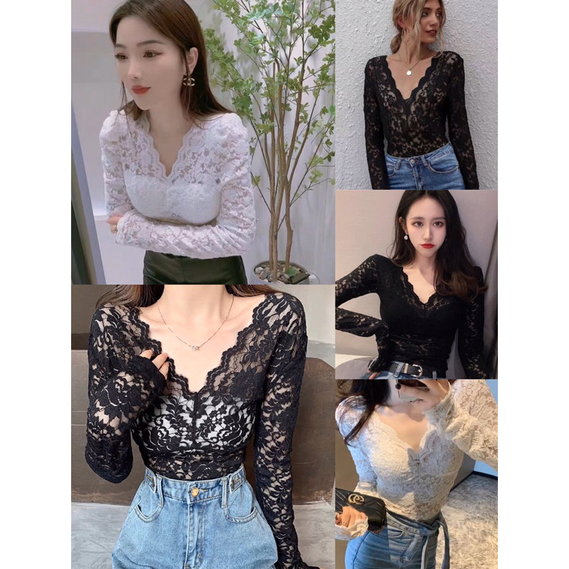 Lace Bodysuite one shoulder main image 0