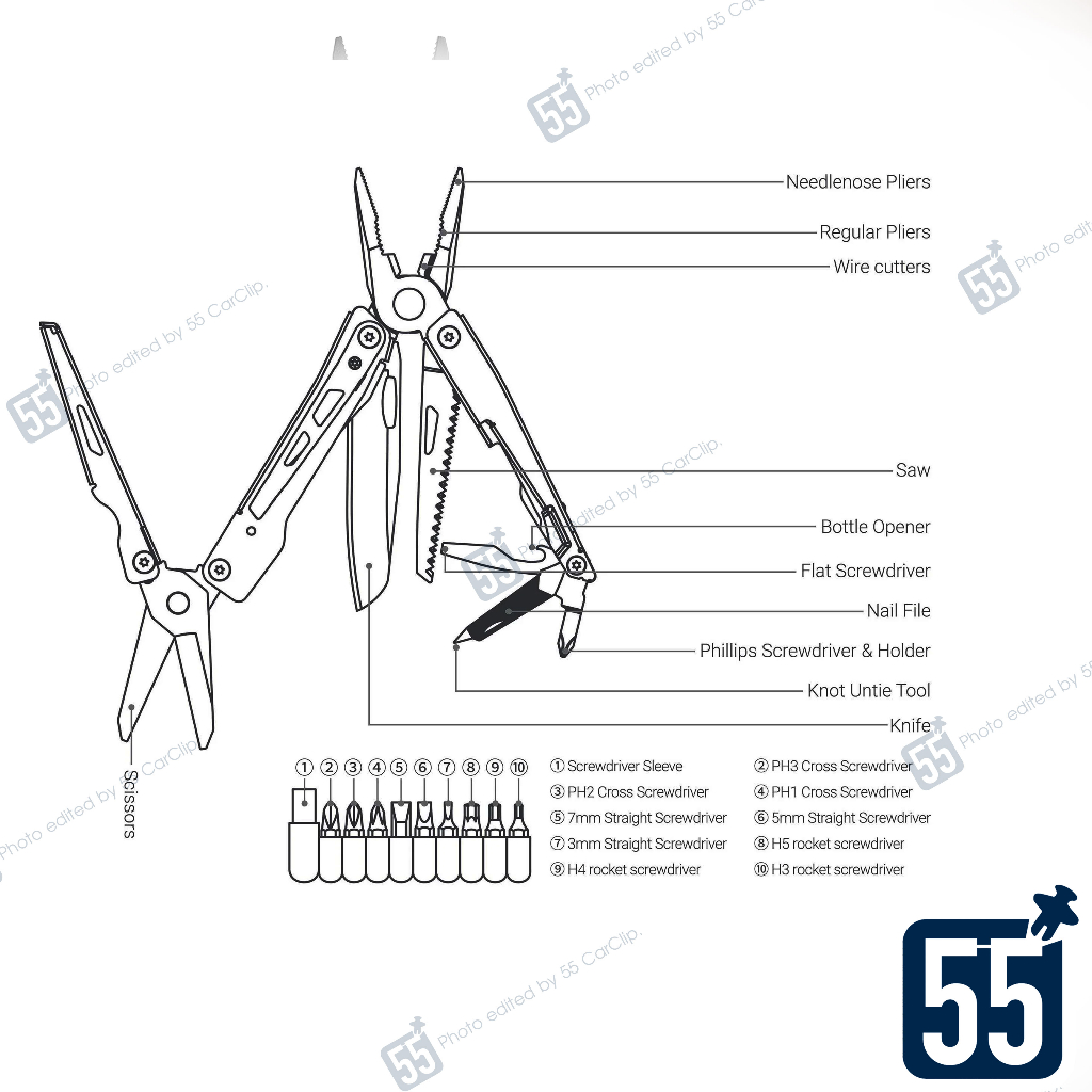 รุ่นใหม่ล่าสุด-หัวต่อbitเป็นไขควง-multitool-ที่เบาที่สุด-nextool-black-knight-เน็กซ์ทูล-แบล็คไนท์-อัศวินรัตติกาล