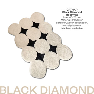 [CATNAP] พรมเช็ดเท้า ลาย Black Diamond ขนาด 40x70 cm.