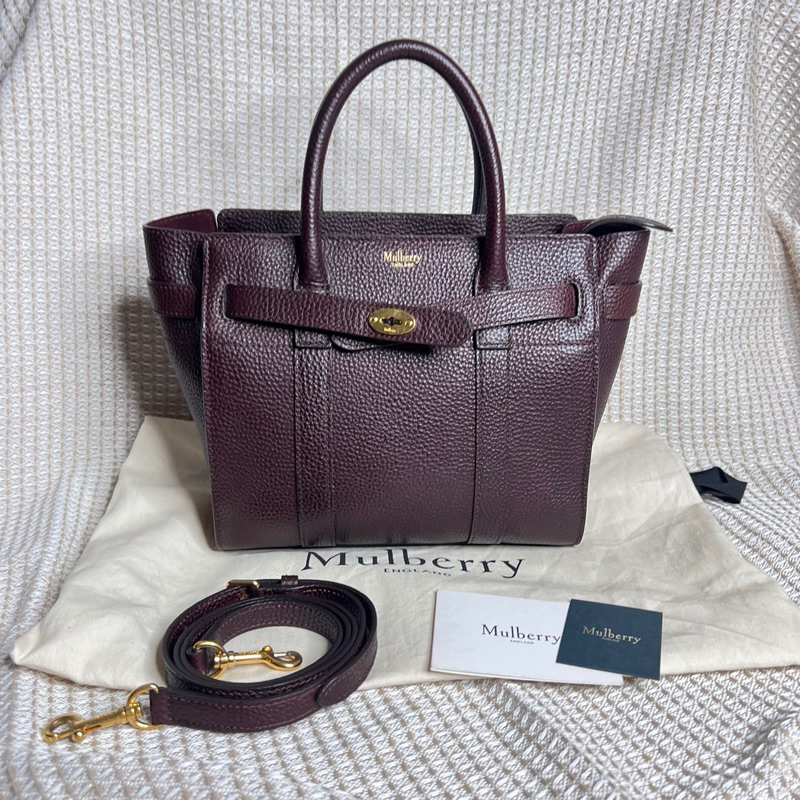 like-new-m-u-l-b-e-r-r-y-bayswater-mini-zipped-หนังเกรน-ปี2019-สี-oxblood-สีฮิตค่า-สภาพสวยเลย-ใช้งานทั่วไป-ขอบมุม