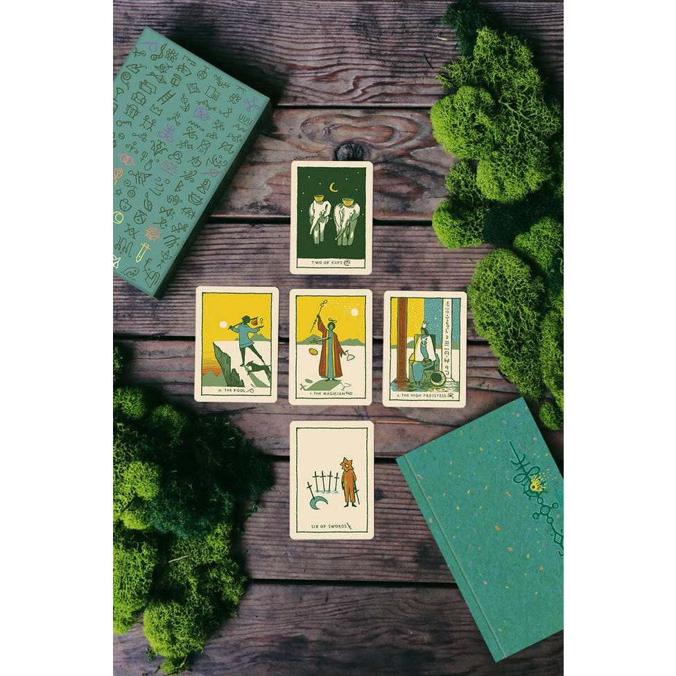 ไพ่ทาโรต์-ไพ่ยิปซี-ไพ่ออราเคิล-tarot-oracle-cards-green-glyphs-tarot-deck-ของใหม่-ของแท้-100