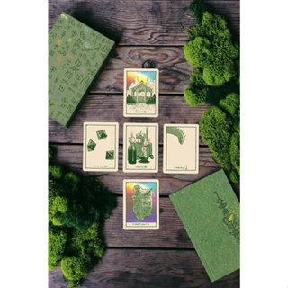 ไพ่ทาโรต์ ไพ่ยิปซี ไพ่ออราเคิล TAROT ORACLE CARDS : GREEN GLYPHS ORACLE DECK ของใหม่ ของแท้ 100%