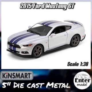 Kinsmart โมเดลรถ​เหล็ก​ FORD​ MUSTANG​ GT​ ยาว 12.5cm สเกล 1/36​ เปิดประตู​ได้​มี​ลาน​