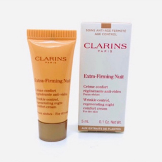 คลาแรงส์  Clarins extra Firming Night ครีมกลางคืน ขนาดทดลอง 5 มล ของแท้ มีกล่อง