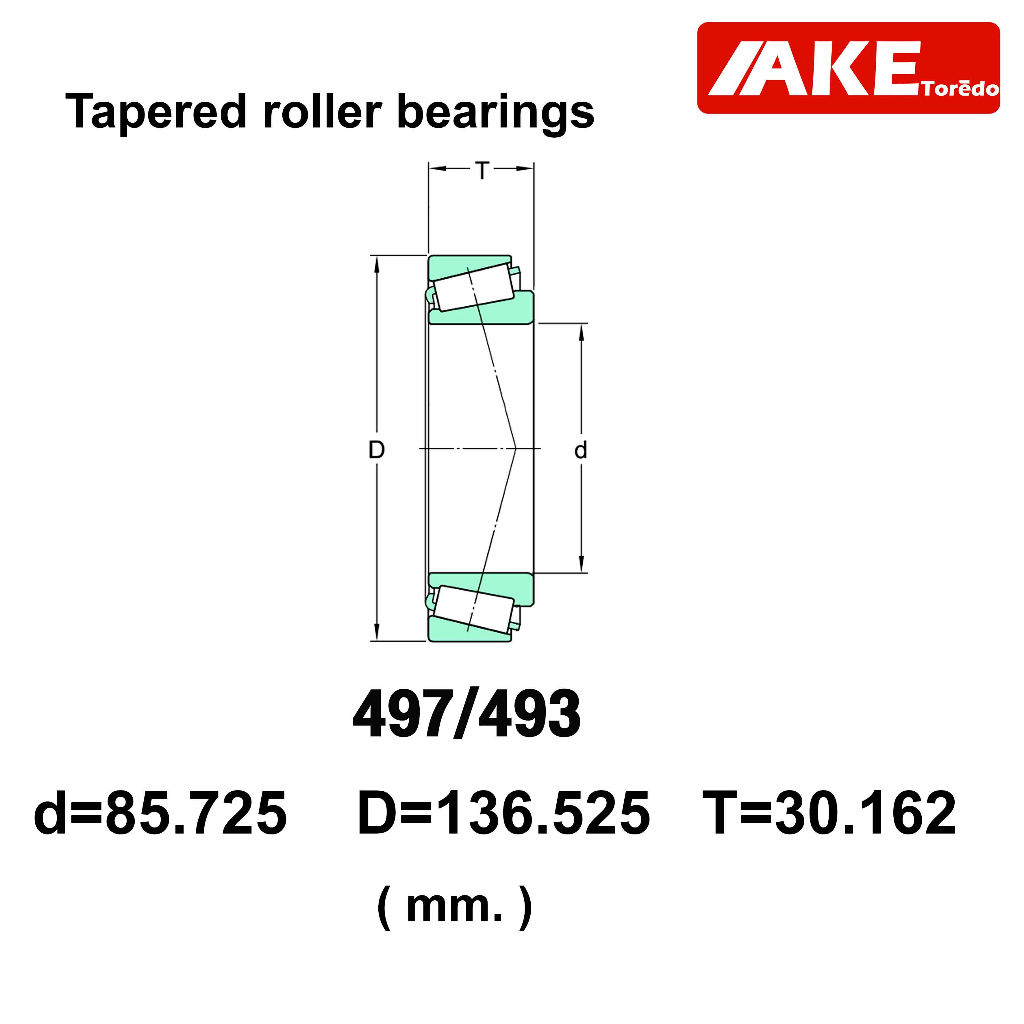 497-493-ตลับลูกปืนเม็ดเรียว-497-493-tapered-roller-bearings-ตลับลูกปืนเตเปอร์-497-493-จัดจำหน่ายโดย-ake-tor-do