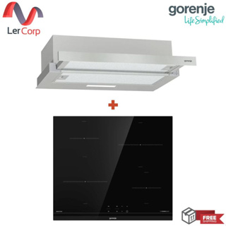 [0% 10 เดือน] (Gorenje) เครื่องดูดควัน TH62E3X + เตาอินดักชั่น IT640BCSC