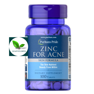 ภาพหน้าปกสินค้าPuritan\'s Pride Zinc for Acne / 100 Tablets(ซิงค์) ที่เกี่ยวข้อง