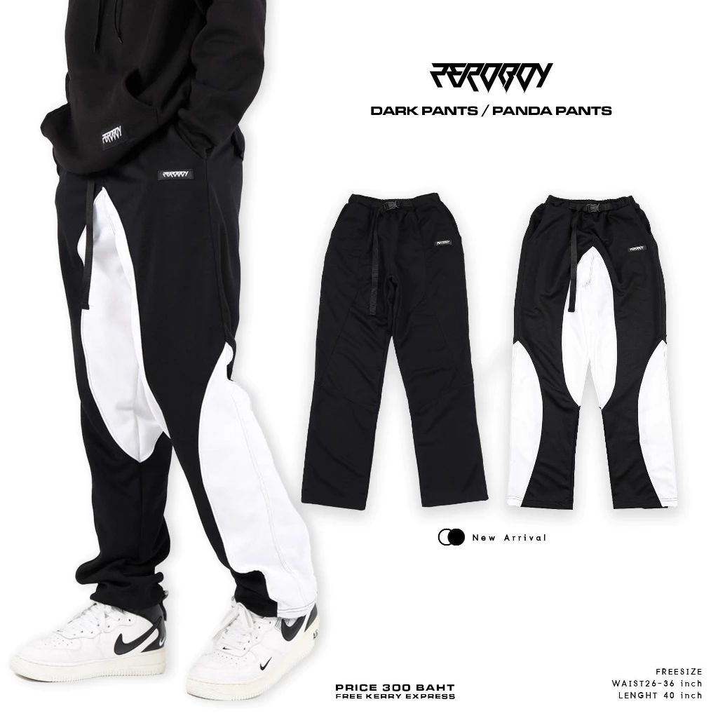ZEROBOY - DARK PANTS  กางเกงวอร์มขายาวสีดำ New Arrival