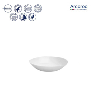 (แพ็คคู่) Arcoroc ถ้วยน้ำจิ้ม ถ้วยซอส Opal Diwali Sauce Plate 11 cm/4.5" - GAR74