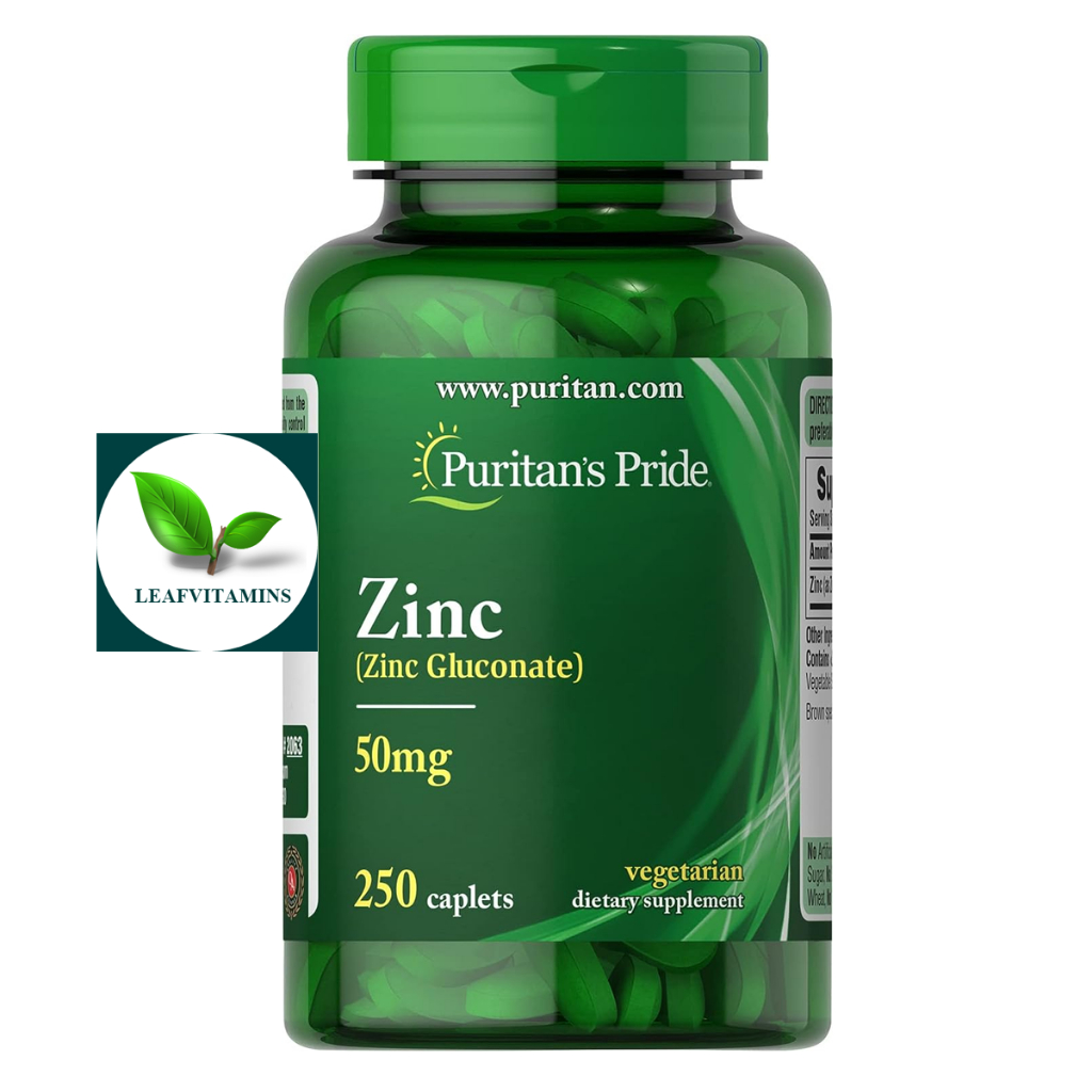 Puritan's Pride Zinc Gluconate 50 mg / 250 Caplets Shopee Thailand