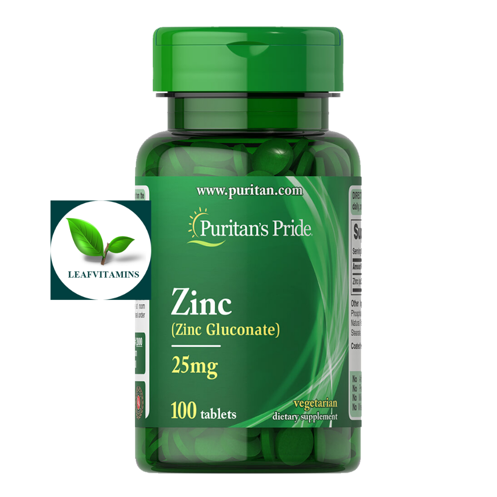 Puritan's Pride Zinc Gluconate 25 mg (Chelate) / 100 Tablets Shopee