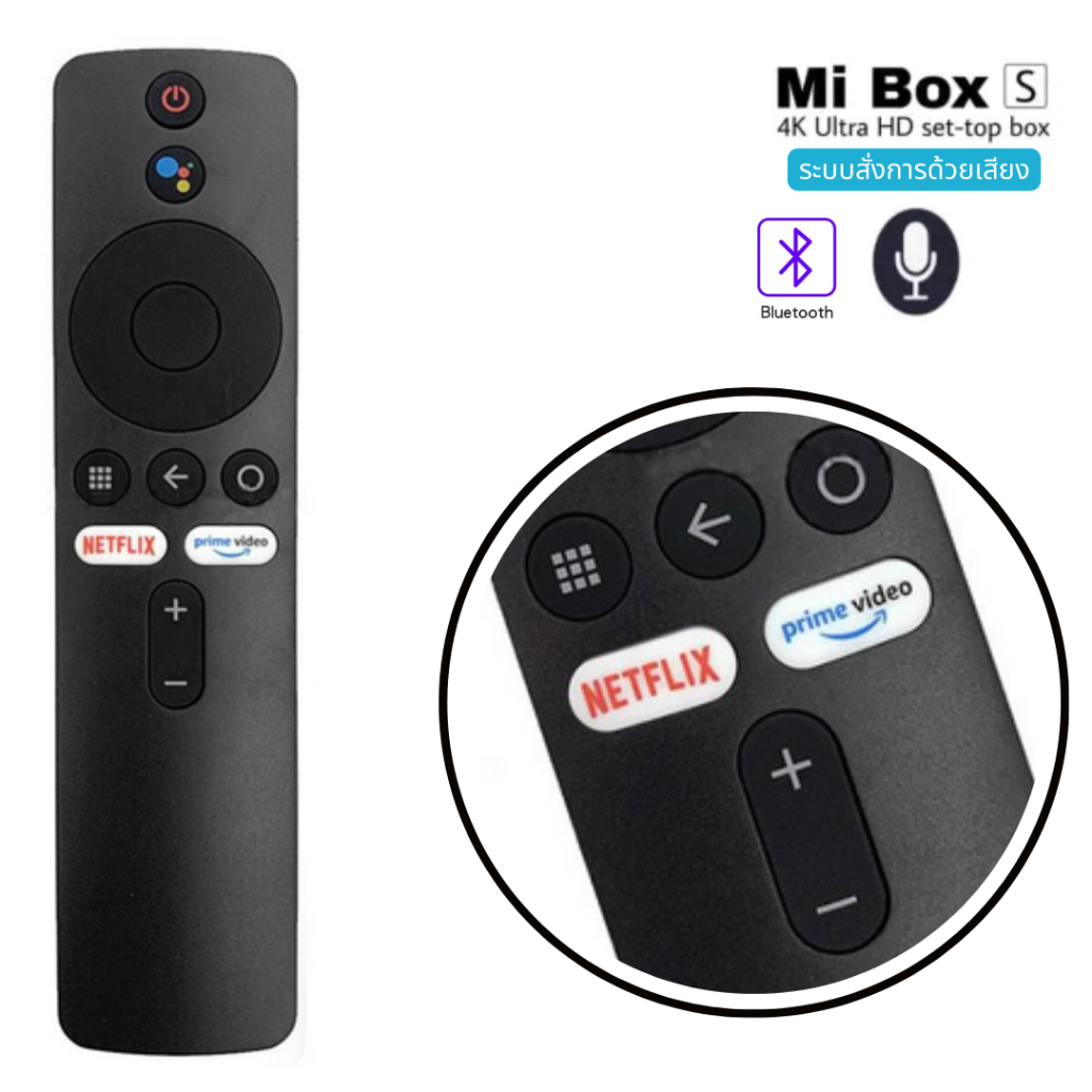 รีโมททีวี-xmrm-006-สำหรับกล่องทีวี-xiaomi-mi-smart-tv-netflix-prime-video-ประกัน1ปี