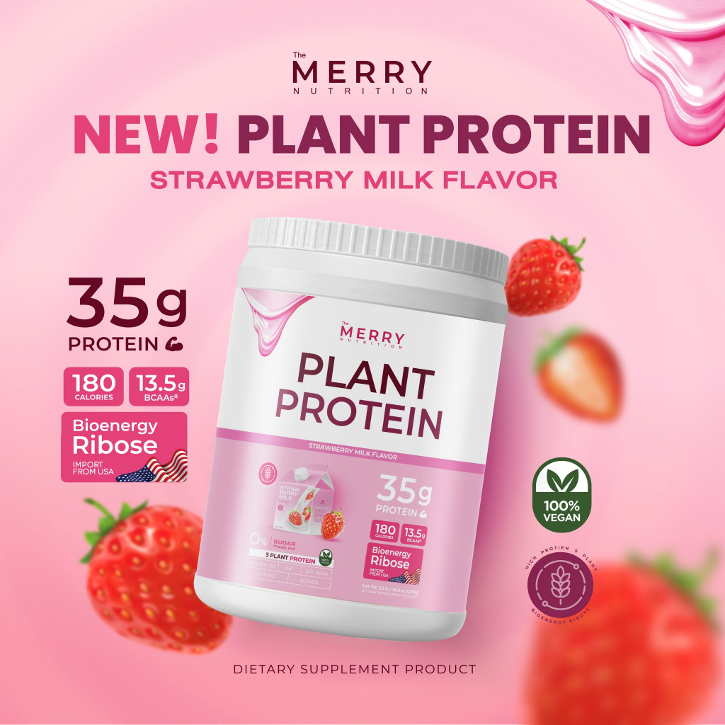 the-merry-plant-protein-dark-chocolate-thai-tea-mixed-berries-matcha-green-tea-strawberry-milk-เวย์-โปรตีน-ชงดื่ม