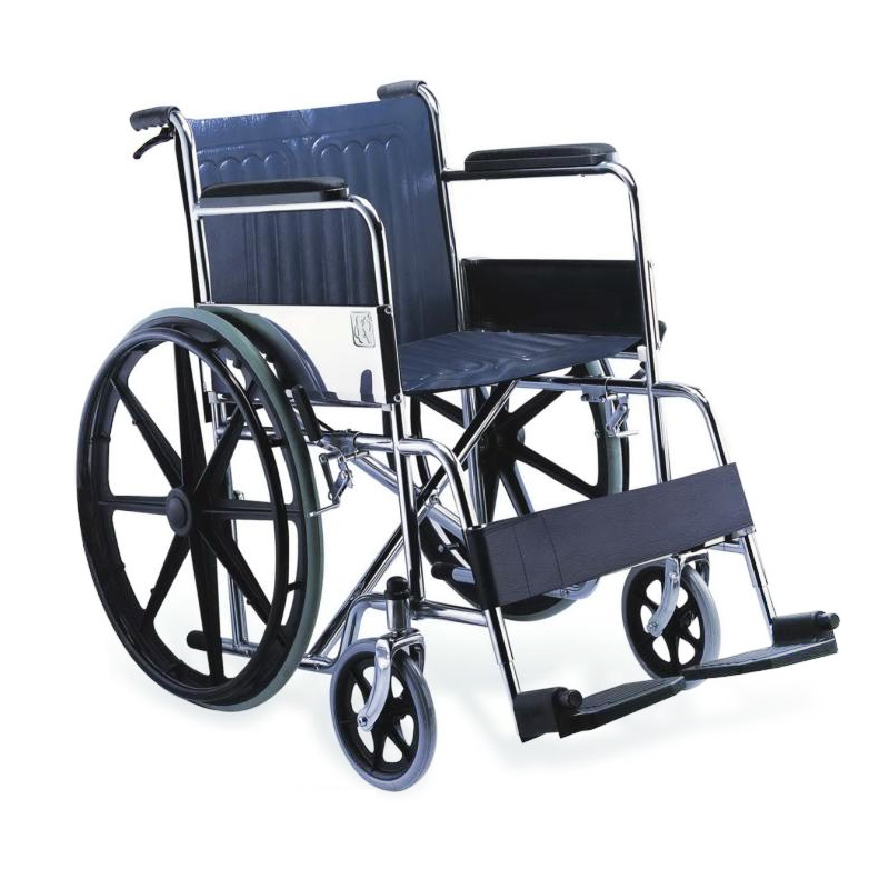 รถเข็น-wheelchair-วีลแชร์-รถเข็นโครงเหล็ก-รุ่น-ky809bj-46-มีเบรคมือ-ล้อแม็ก-สามารถพับเก็บได้