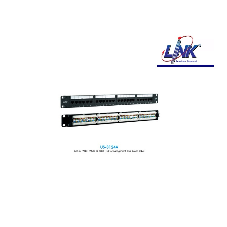 link-cat6-patch-panel-24-port-1u-us-3124a-แผงกระจายสายแลน