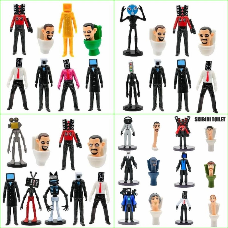 โมเดล-skibidi-toilet-ขนาด-5-12-cm-จำนวน-8-12-ตัว-งานสวย-ราคาถูก-พร้อมส่งในไทย-ซื้อทีเดียวได้หลายตัวเลย-เกมส์ฮิต