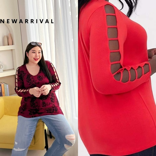 เสื้อแขนยาวแต่งแขนผ้านิ่ม-q2340-q2341
