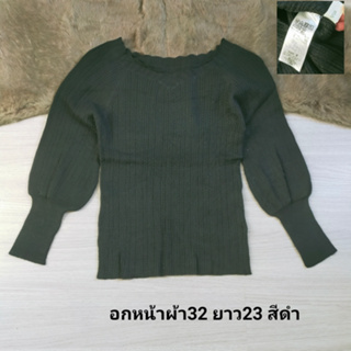 VIS เสื้อไหมพรม แขนพอง ไม่หนา ผ้าดี ใส่สบาย มือสองสภาพเหมือนใหม่ ขนาดไซส์ดูภาพแรกค่ะ งานจริงสวยค่ะ