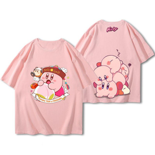 ราคาถูก เสื้อยืดเกม Kirbys Dream Land แขนสั้นผู้ชายและผู้หญิงฤดูร้อนผ้าฝ้าย 100% เสื้อยืดแฟนเกม Gospel เสื้อคู่