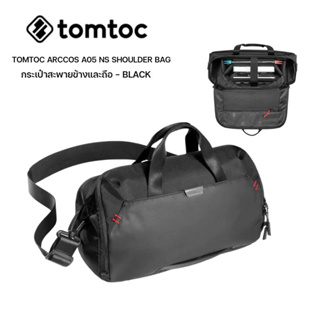TOMTOC ARCCOS A05 NS SHOULDER BAG กระเป๋าสะพายข้างและถือ ใสอุปกรณ์เสริมต่างๆ - BLACK