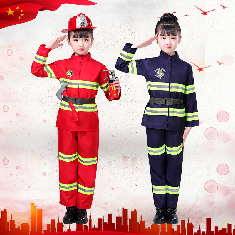 ชุดนักดับเพลิงเด็ก-ชุดดับเพลิง-เสื้อผ้าเข็มขัด-หมวก-ขวดฉีดน้ำครบชุด-ชุดอาชีพเด็ก-ชุดอาชีพดับเพลิงเด็ก-คอสเพลดับเพลิง