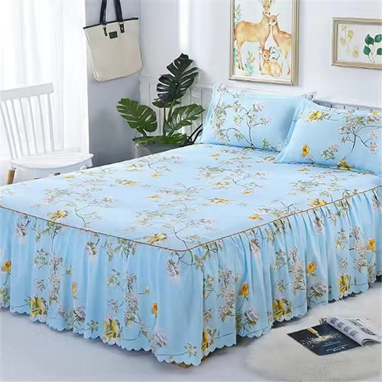 เตียงกระโปรงเตียงปกประเภทเตียงปกลูกไม้แผ่นเตียงกันฝุ่นป้องกันการลื่นปกชิ้นเดียว1-5เมตร1-8เมตรเตียง